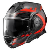 LS2 FF901 ADVANT-X CARBON FUTURE překlápěcí helma červená vel.S